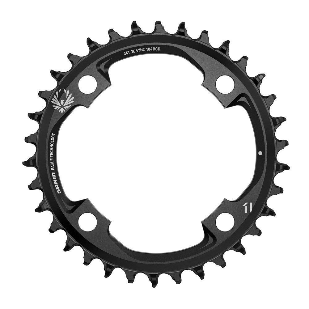 SRAM Chain Ring X-Sync 2 32 Tooth 104 BCD CNC Aluminum Eagle Black