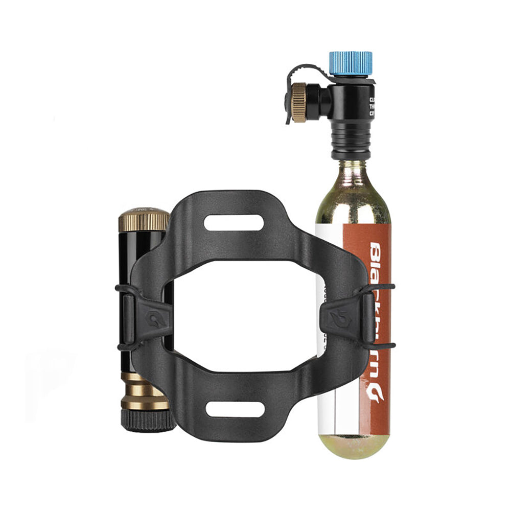 Blackburn Pro Plugger Tubeless Tyre Repair Tool and CO2 Inflator Combo Set with Under Bottle Cage Holder and CO2 Cartridge