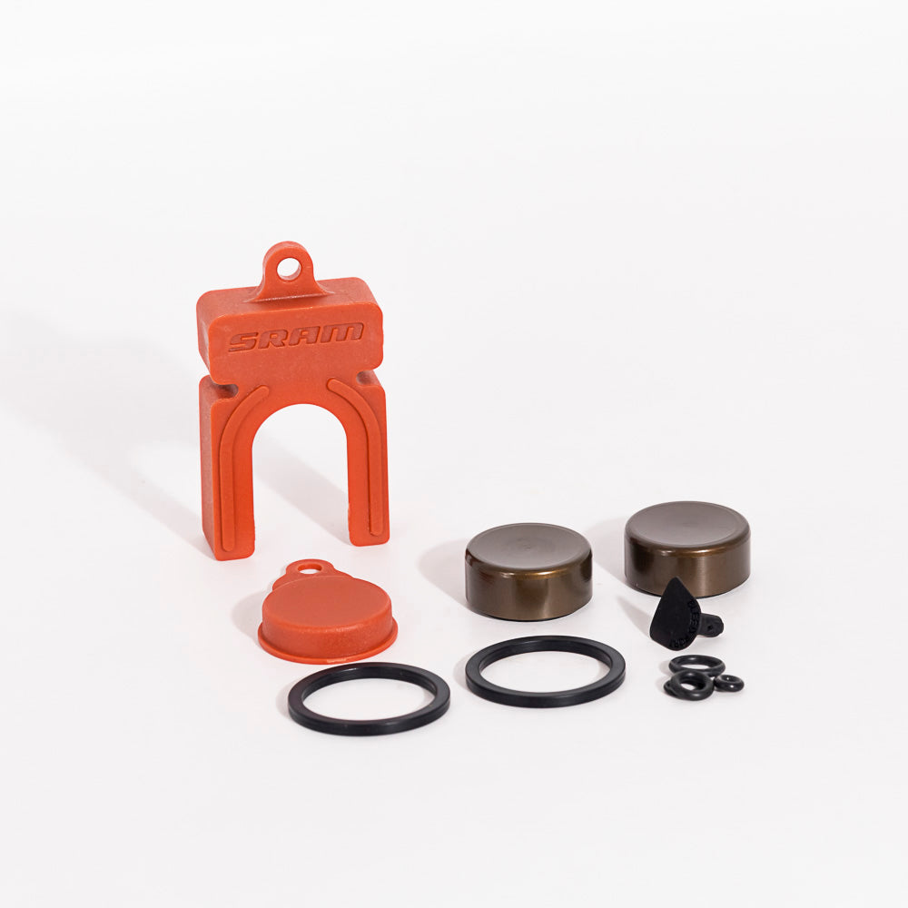 SRAM Disc Brake Caliper Piston Kit Level Ultimate / TLM (A1), eTap HRD - (Includes Monoblock Piston Tool, 2-21mm Aluminium Caliper Pistons, Seals and O-Rings)