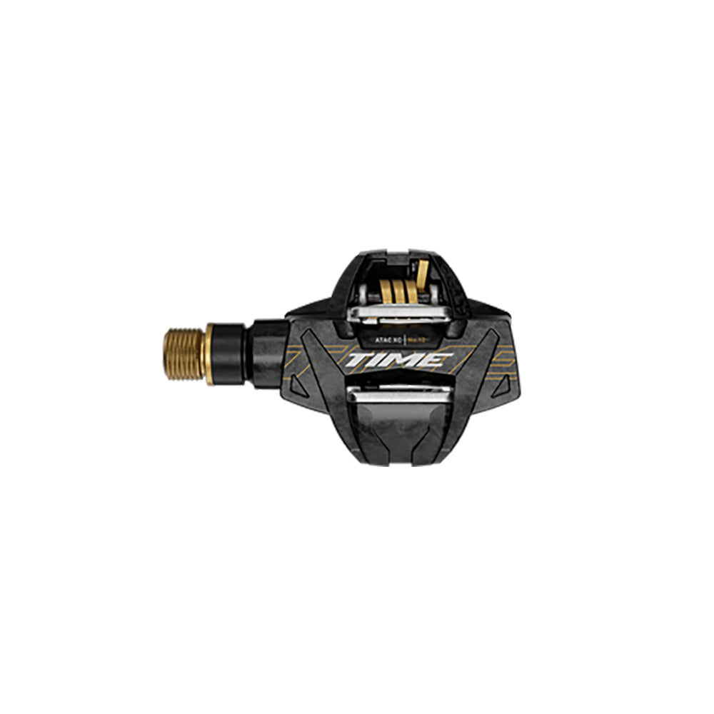 TIME Pedals XC 12 Carbon body and Titanium Spindle Including ATAC Standard Cleats Carbon Gold C1
