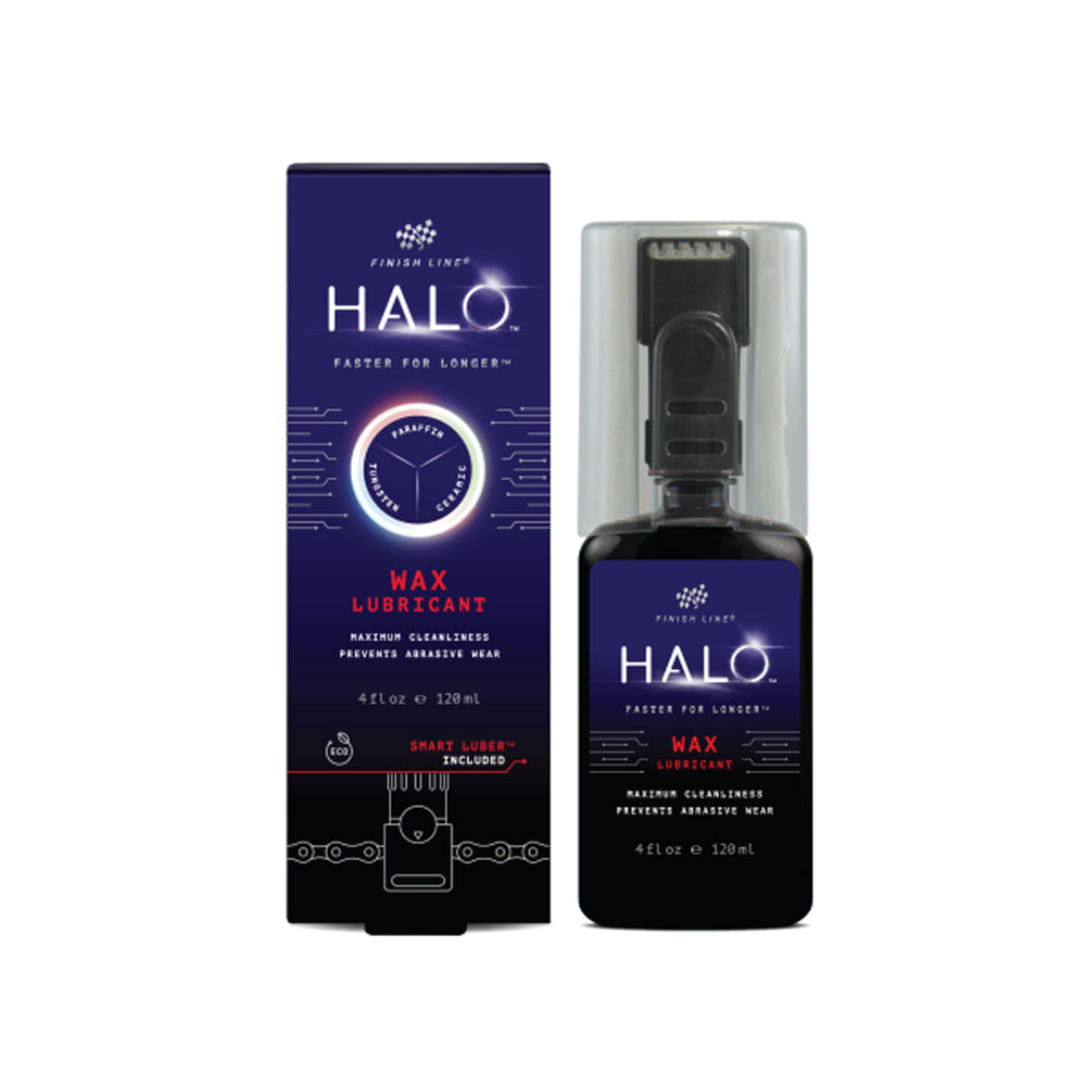 FinishLine HALO Wax & Wet Combo (5pcs each) 120ml Bottle + Smart Luber + Display