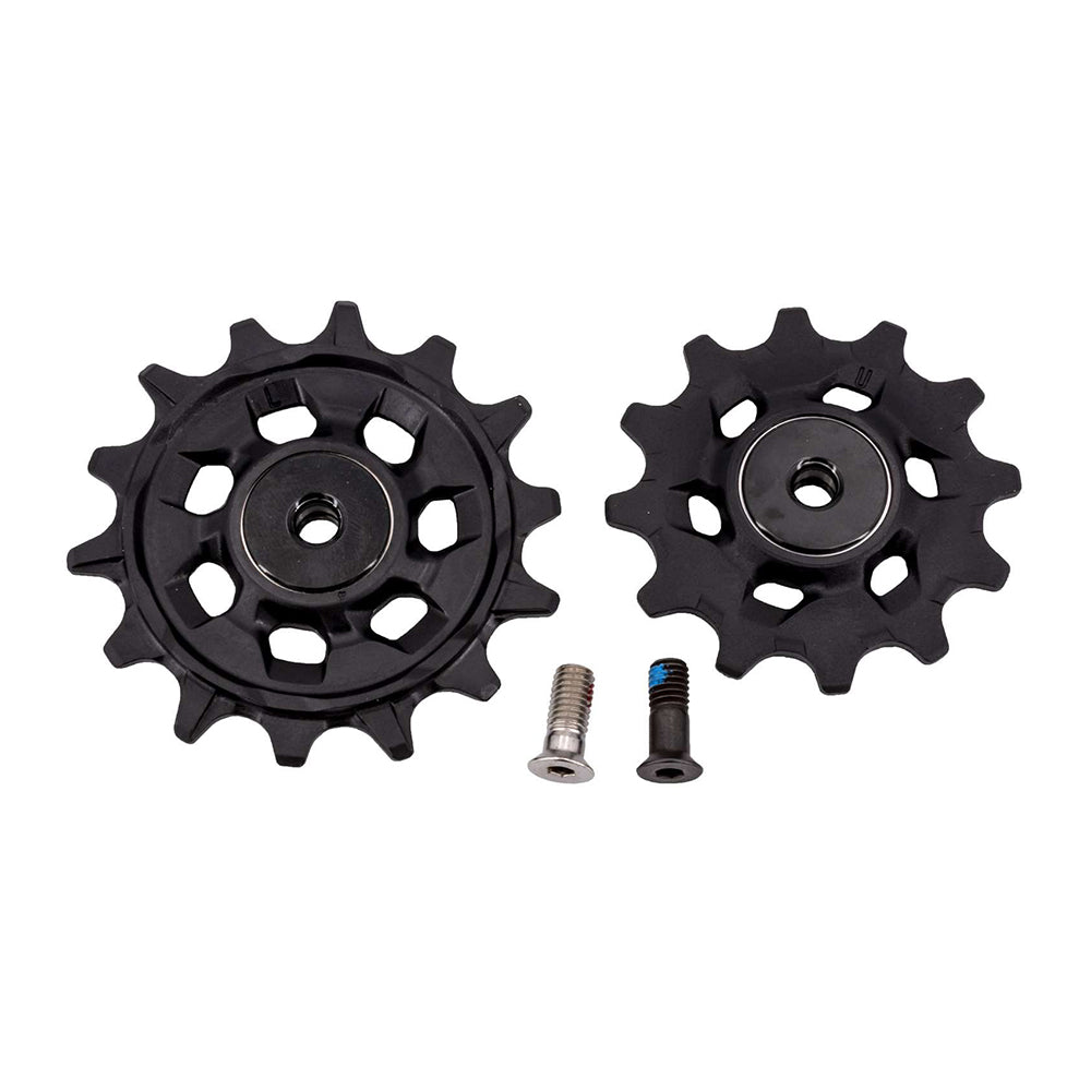 SRAM Rear Derailleur Pulley Kit GX Eagle AXS - (Includes 12 Tooth Upper and 14 Tooth Lower Pulley, 13mm and 14mm Pulley Bolts)