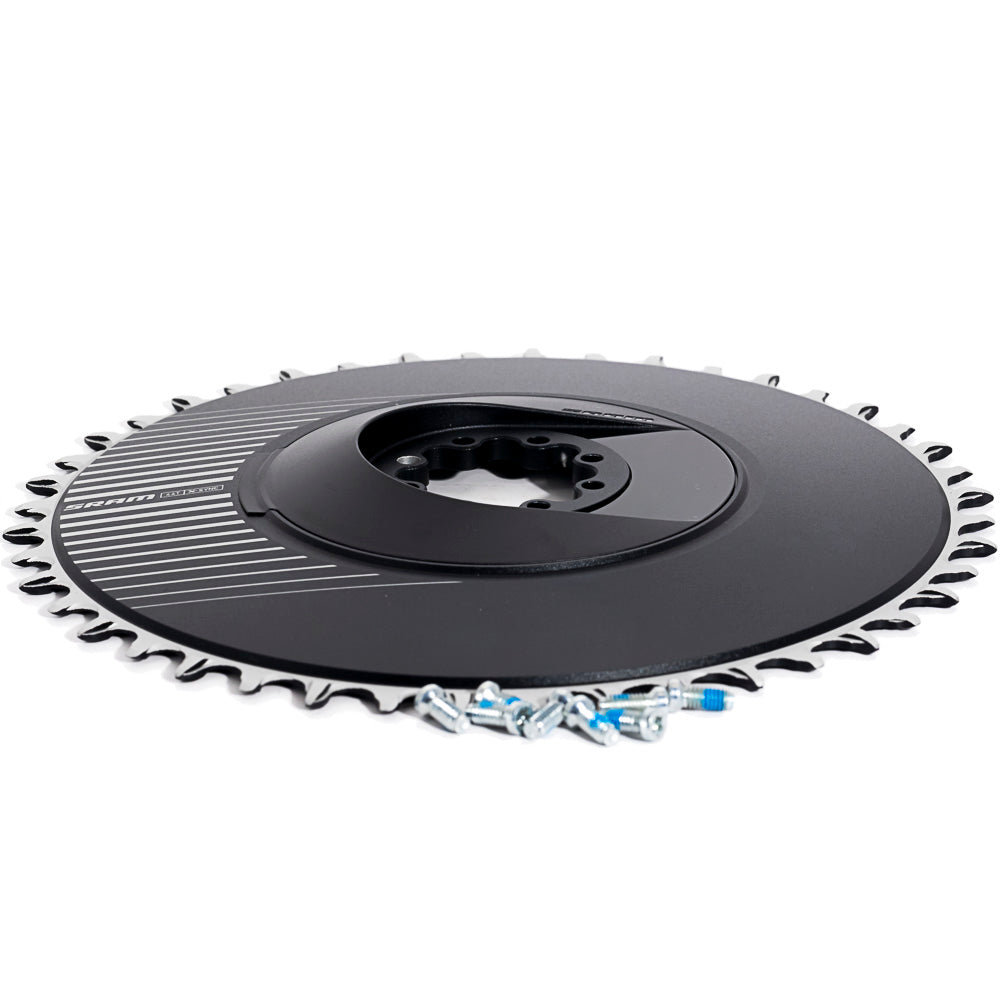 SRAM Chain Ring Road 44 Tooth Direct Mount X-Sync 6.5mm Offset - Aero Red E1 Including 8 Chainring Bolts