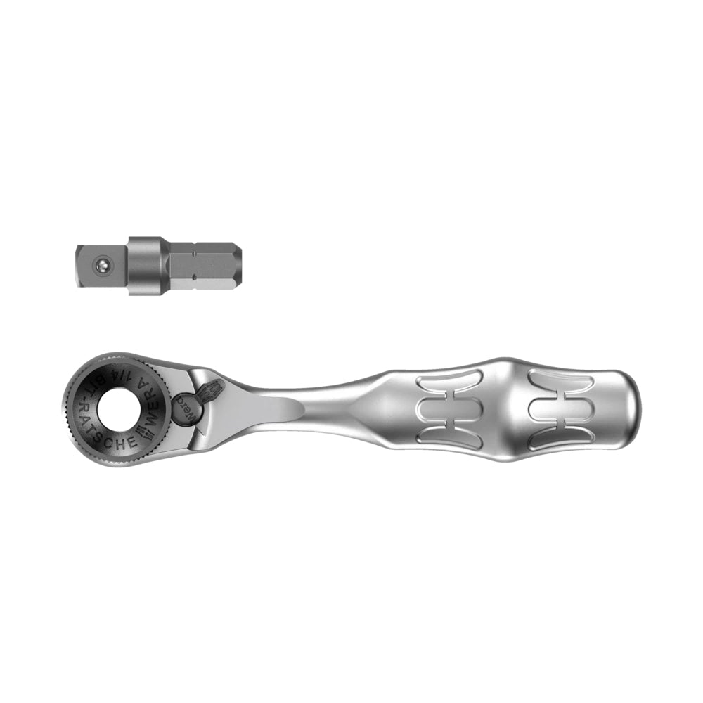 Wera Tools Mini 1 Bit Ratchet 8001 A Zyklop with 1/4" Hex Drive
