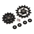 SRAM Rear Derailleur Pulley Kit XX T-Type Eagle AXS - (Includes 14 Tooth Upper and 16 Tooth Lower Black Metal Spider Pulley, 2 Aluminium Pulley Screws)