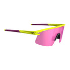 Tifosi Moab Lite Sunglasses Speed Yellow with Clarion Sunset Pink AC Red and Clear Lens

