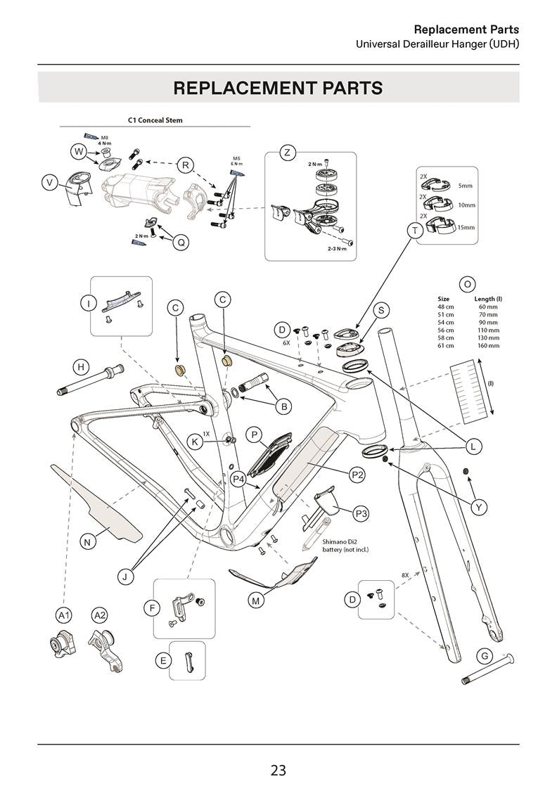 Topstone Carbon Spares 2025+