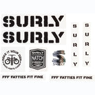 Surly Overspray Decal Set Black 
