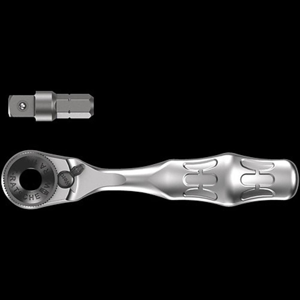 Wera Tools Mini 1 Bit Ratchet 8001 A Zyklop with 1/4"" Hex Drive

