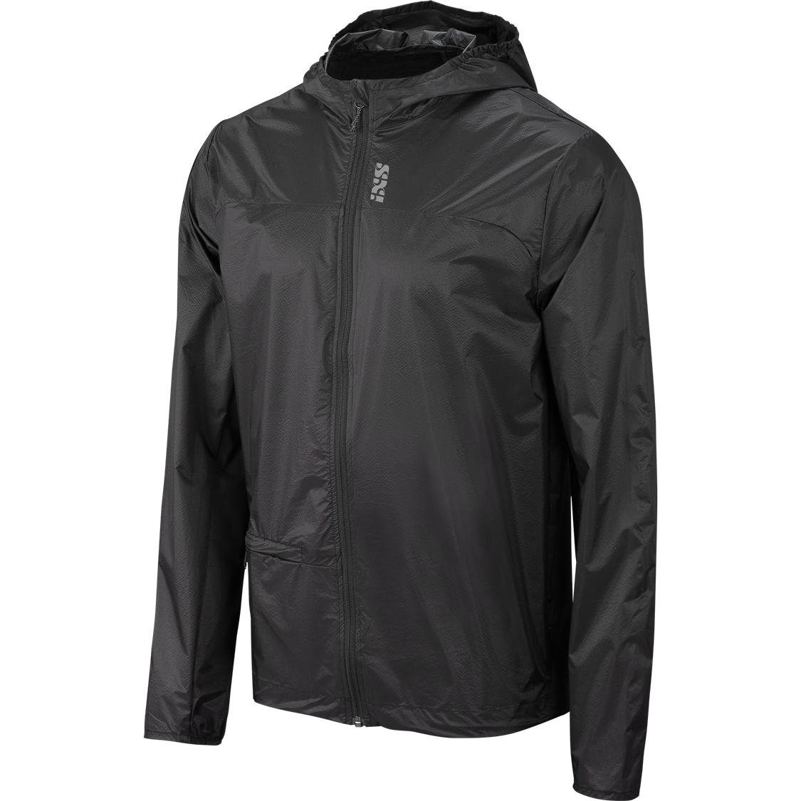 FLOW WINDBREAKER JACKET_ANTHRACITE_FRONT-ANGLE