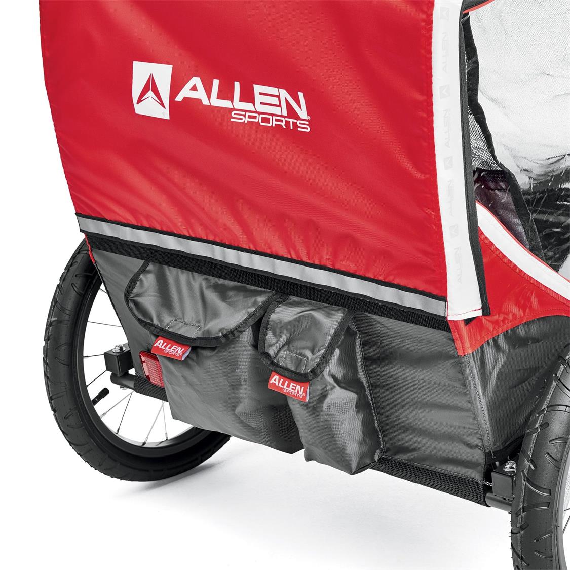 Allen Deluxe 2 Child Trailer Red 3