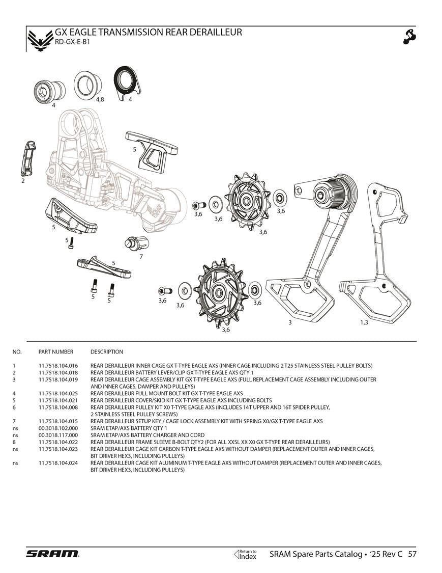 GX Transmision RD Parts