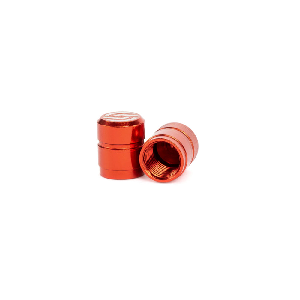 Salt CNC valve caps, pair, Red
